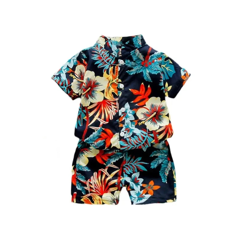 Boys Boohoo Inspired Shirt and Shorts set - Quavo floral