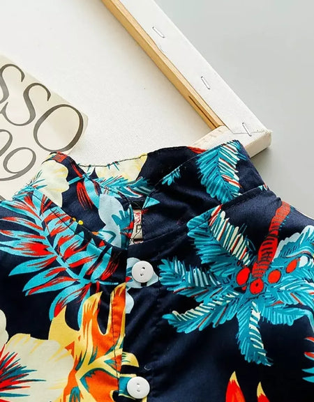 Boys Boohoo Inspired Shirt and Shorts set - Quavo floral