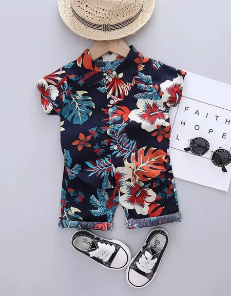 Boys Boohoo Inspired Shirt and Shorts set - Quavo floral
