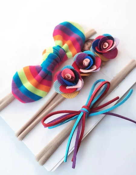 Cute 3 in 1 Rainbow Headbands