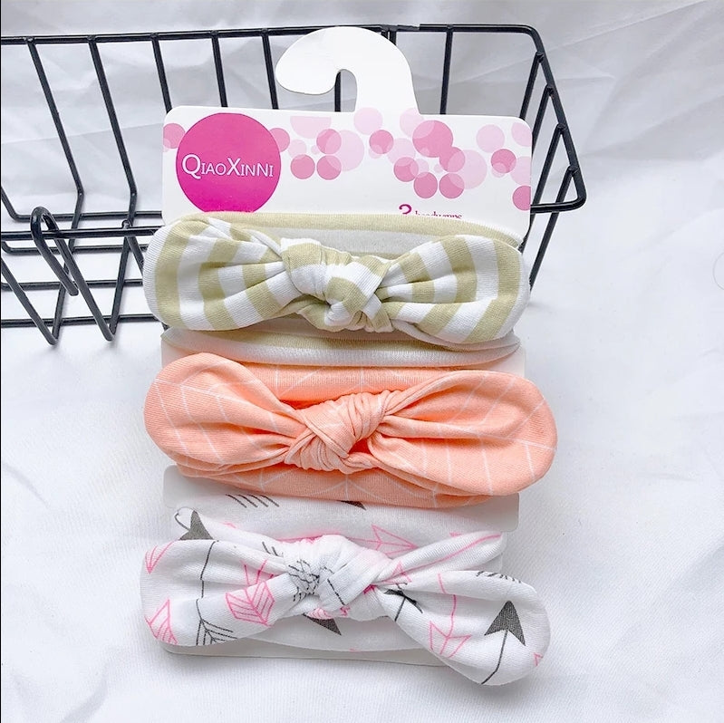 3in1 Cotton Bow Headbands