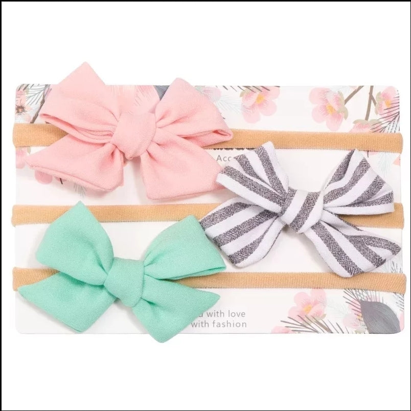 3 Pieces set cute bow headbands