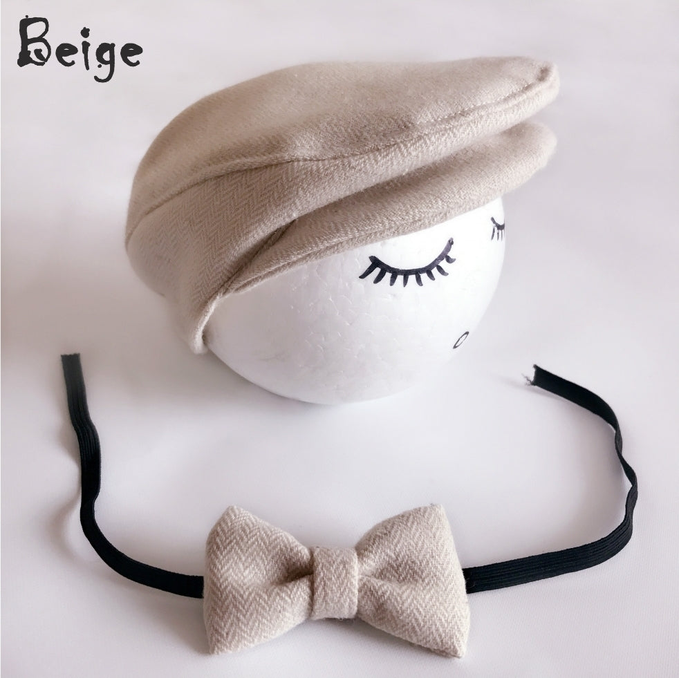 Baby Photography Gentleman Hat & Bow Tie Set