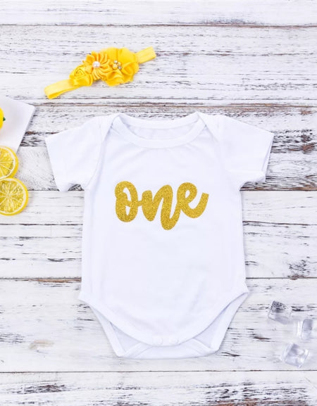 Unisex First Birthday Onesie