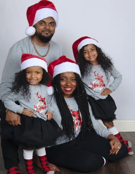 Deer Merry Christmas Gray Sweatshirt