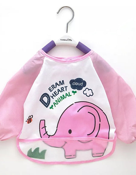 Pink Elephant Waterproof Bibs